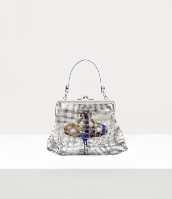 Vivienne Westwood Granny Frame Purse in SILVER MULTI ORB